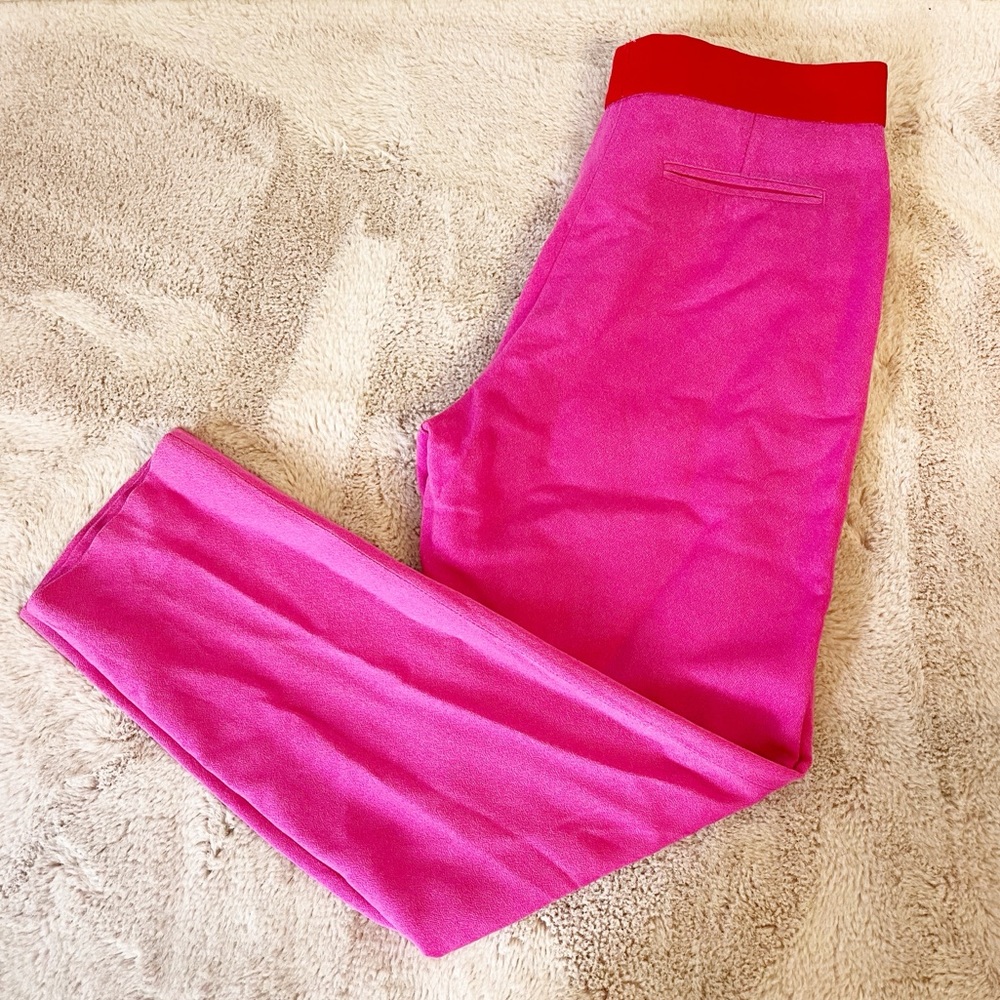 MSGM MILANO Pink and Red Trousers Size 4